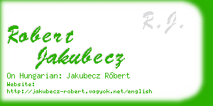 robert jakubecz business card